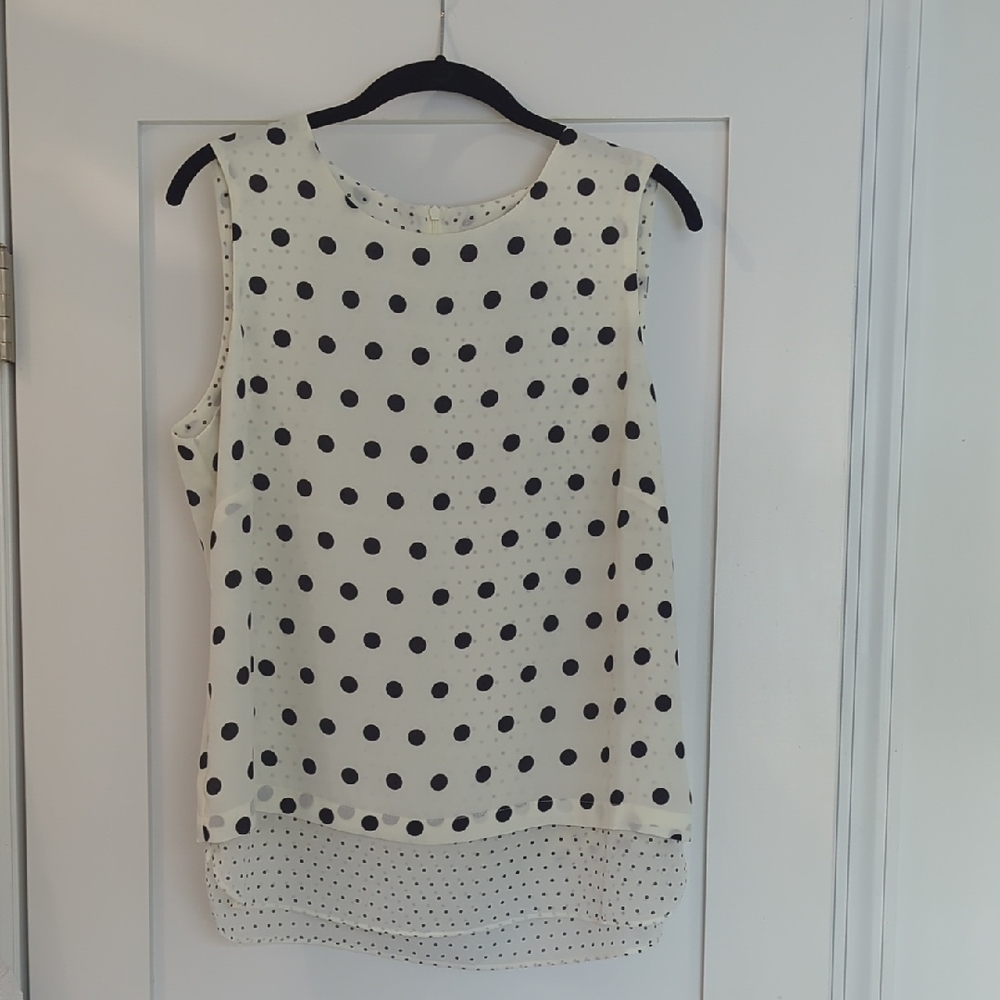 Rose & Olive Black and White Polka Dot Blouse